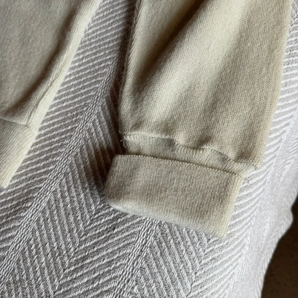 Vintage 80s Christian Dior Monsieur Cardigan Sweater Men Large Cream Made in USA